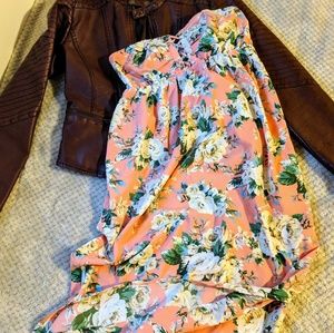 Strapless maxi dress